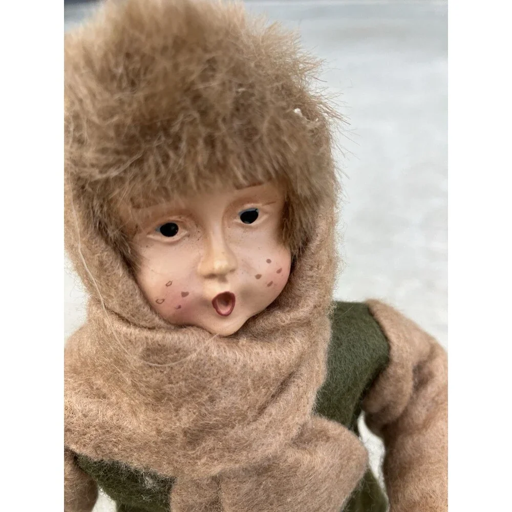 Byers Choice Carolers Figure Boy Fish Monger Figurine 9” doll missing hook
